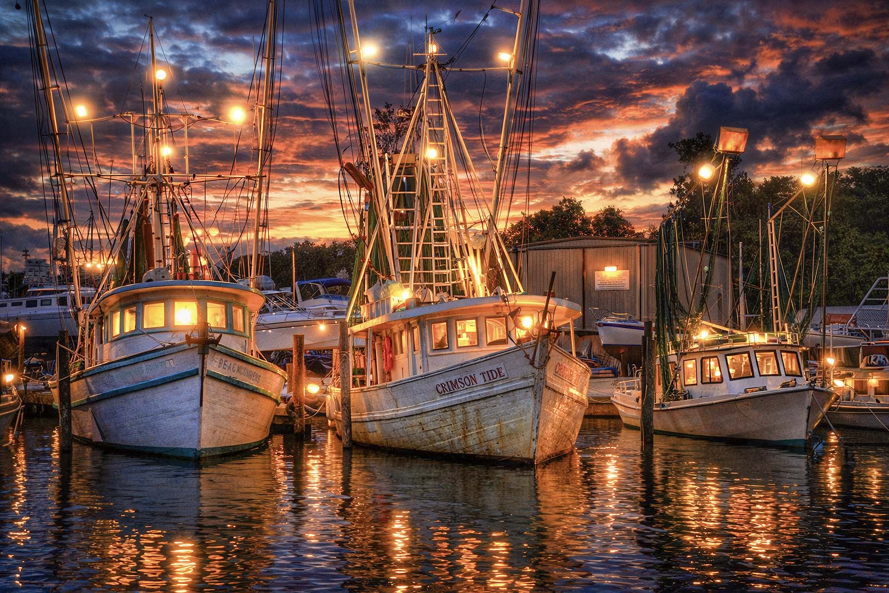 Boats wall art
