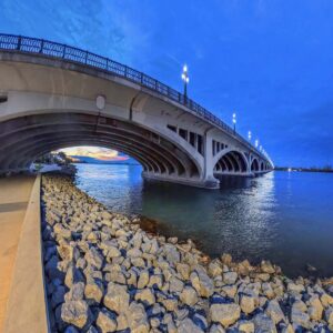 Belle Isle Bridge Blue Hour - Canvas Print